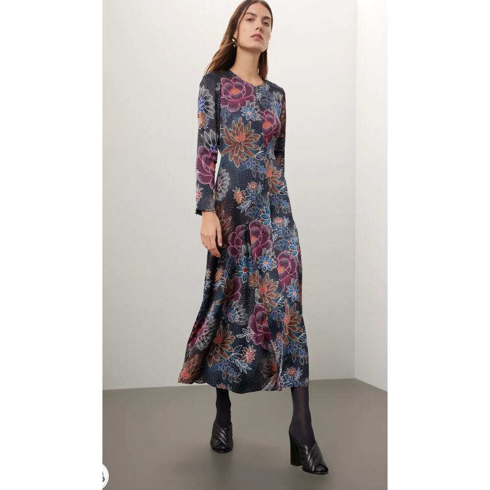 FARM Rio Blue Floral Maxi Dress Size S - Picture 1 of 7